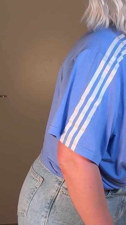 Bathroom Locked - Denim Shorts Wetting Outside the Door