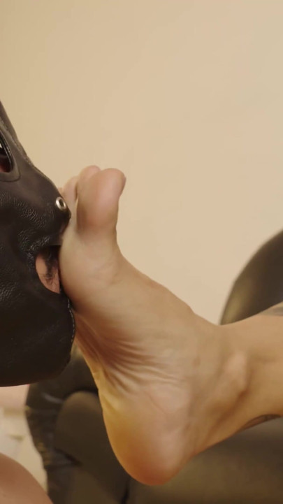 Bratty Foot Play: Toying With a Masked Loser | Clip 1