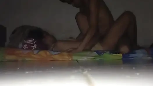 Fucking Indonesian girlfriend during heavy rain