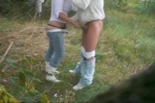 Amateur couple fucking outdoors