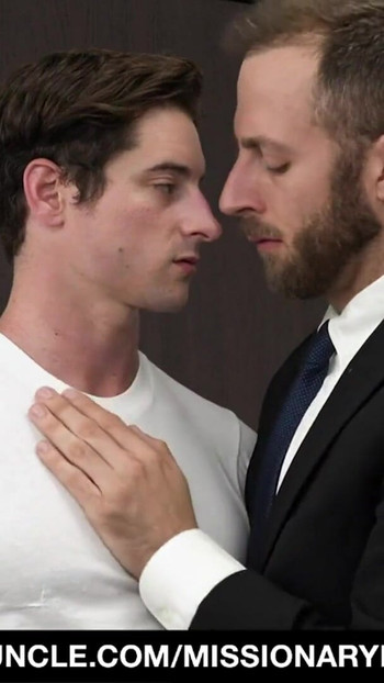 Jaw-dropping moment from "Mormon Boy Gets Fucked By Bearded Mormon Leader"