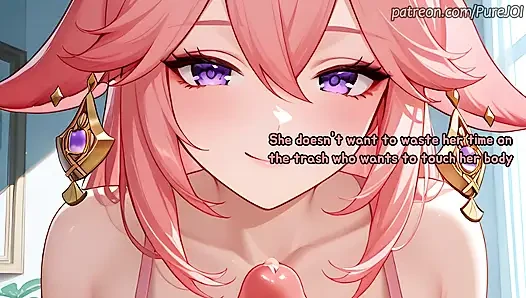 Pass 5 interviews with Genshin Impact girls to get a job (Sex JOI)