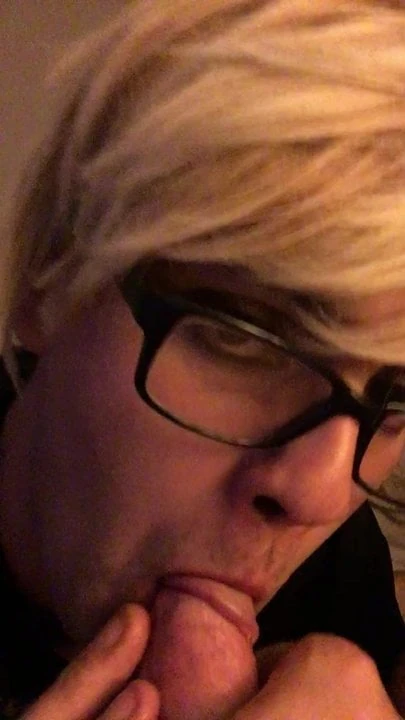 Femboy sucks cock