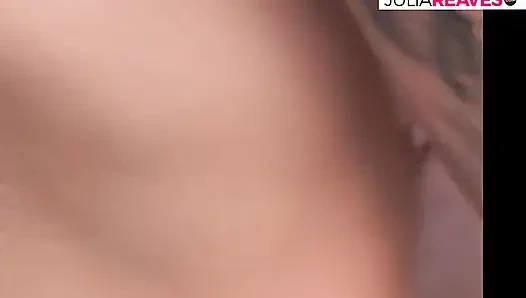 Blonde babe sucks two huge cocks then rides them in turns to a cumshot