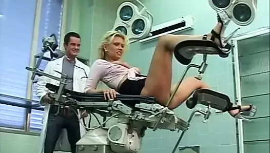 Beautiful blonde fucked by the family doctor's big cock