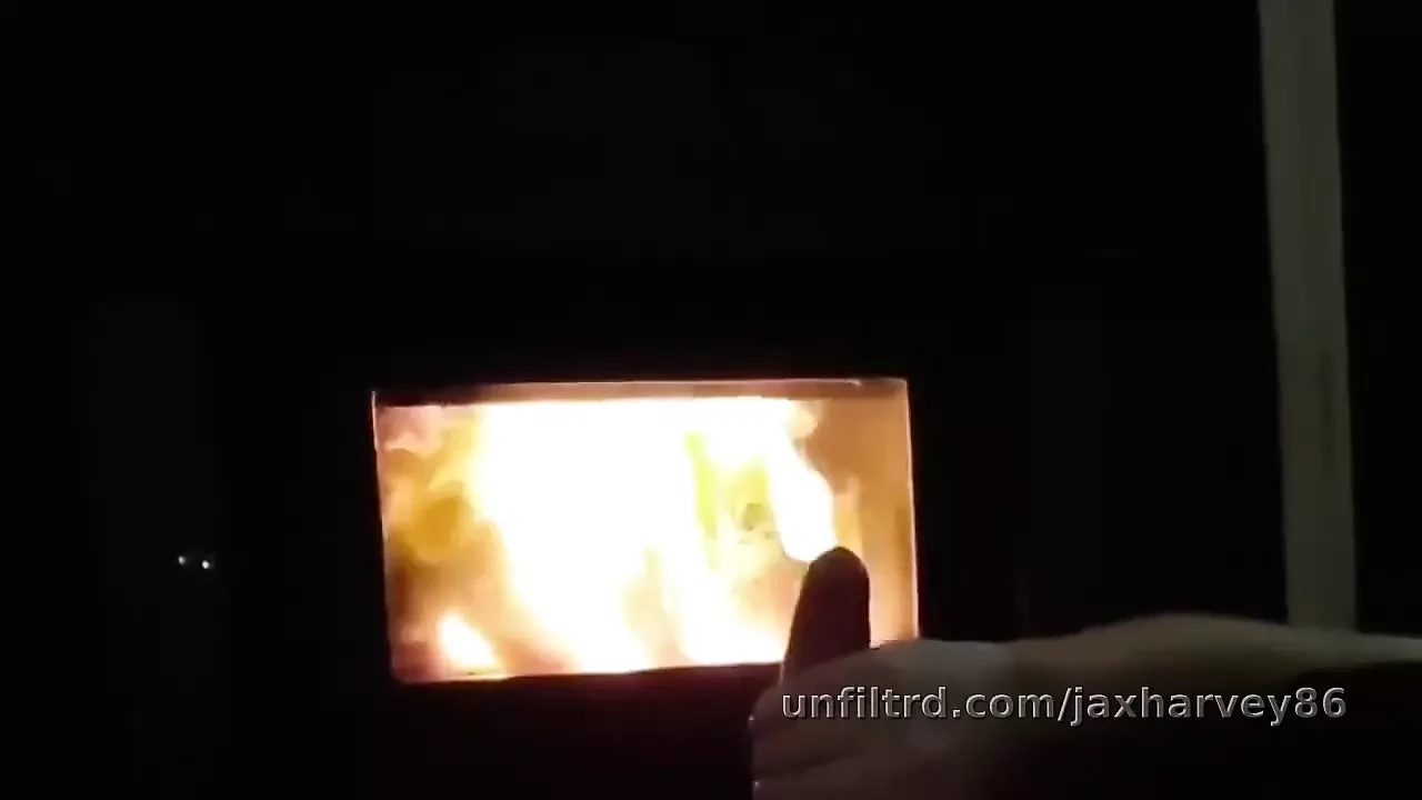Moaning and Edging My Thick Cock with the Fire Going