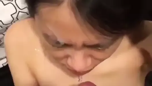 Giving facial to Chinese wife