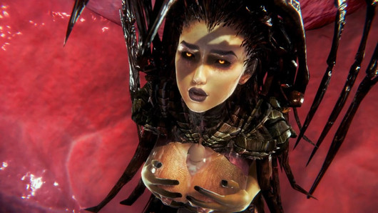 Kerrigan monta polla en primer plano: parodia de Starcraft