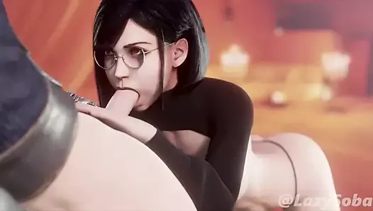 Cute Tifa Sucking Cock