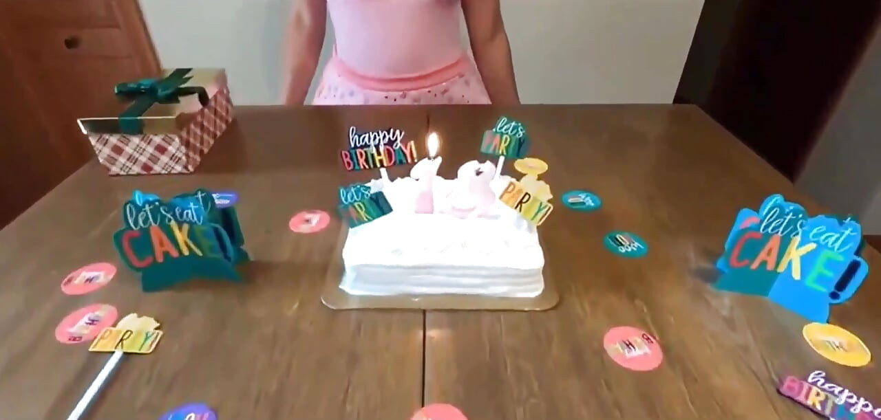 Sweet Teen Celebrates Her 18th Birthday with Her Stepfather