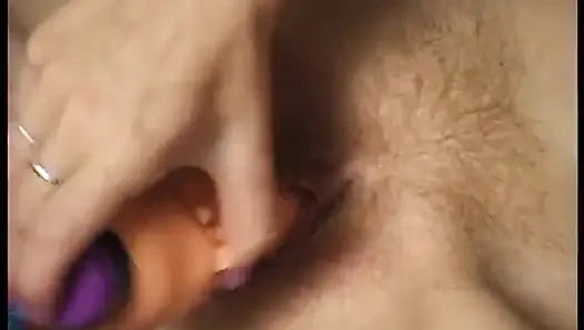 Blonde slut masturbates before and after giving a blowjob