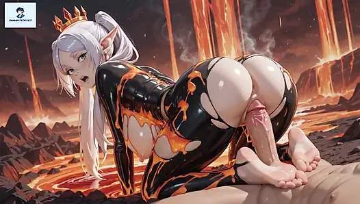 Kompilasi persetubuhan cowgirl terbalik anime Frieren