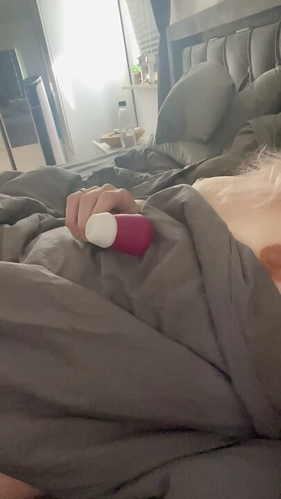 Secretly worried naked under duvet wet pussy fingers man catches her doing it