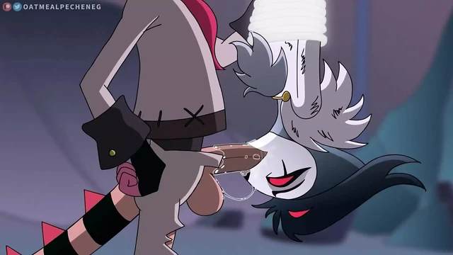 Stolas from Helluva Boss doing Blowjob