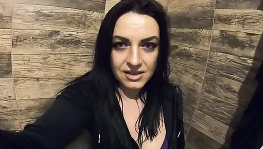 Ripped Pantyhose Pee Fetish - Blue Lingerie, Close-up Pussy Pee and Toilet Mess