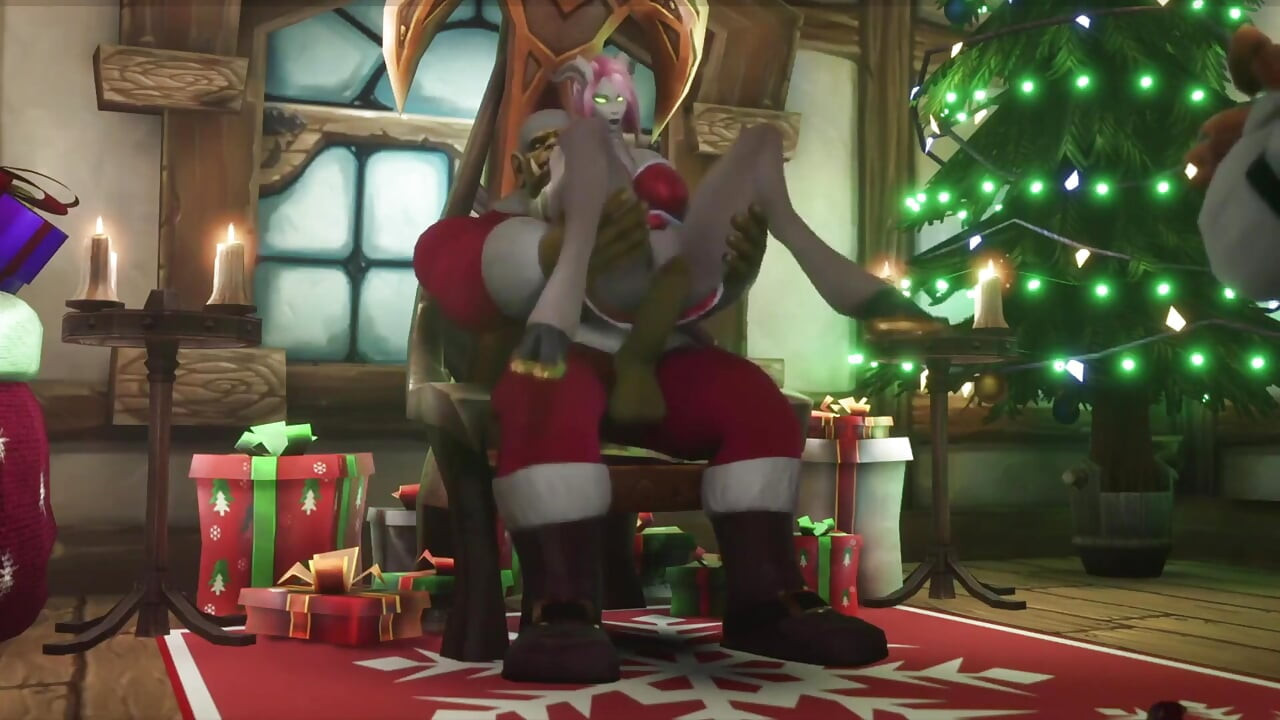 Gadis seksi iblis lagi asik ngentot kontol orc santa: parodi warcraft