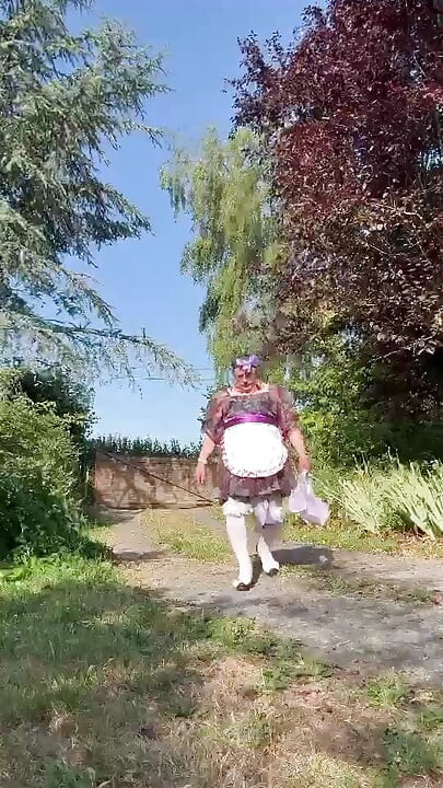 In a babydoll outfit for a day