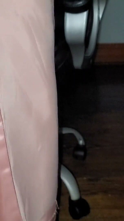 Pink satin skirt with a silky half slip | Clip 3