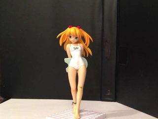 Asuka Langley Poyoyon Rock Ver, figure d&#39;anime, bukkake
