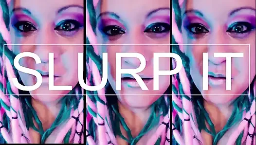 Wank and Slurp with Goddess Lana CEI Looper for Dumb Dumb Heads