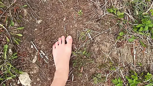 Barefoot Walk in the Forest - Foot Fetish - Bare Feet!