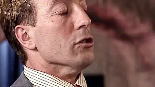 Seductive German dolls in stockings enjoying anal threesome in the restaurant