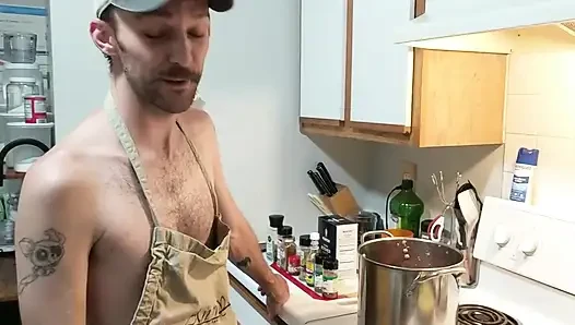 Döl pişirilmiş 3 pırasa chili ve yağlı elle muamele