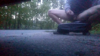 Huge Cock Public Cum in Forest wank handjob big dick jerck