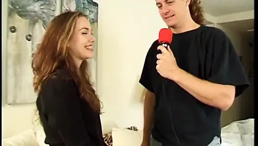 Smart Interviewer Explauned Cute College Babe Jewel Valmont How to Become Member of Political Debates Group