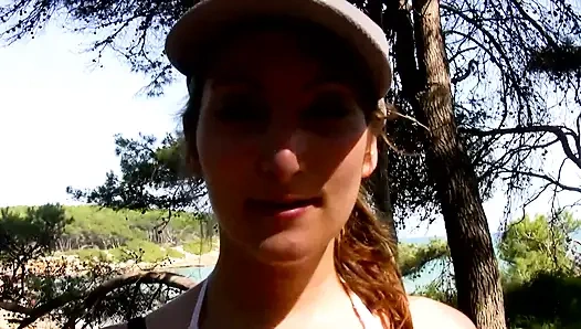 Outside fucking big dick sucking