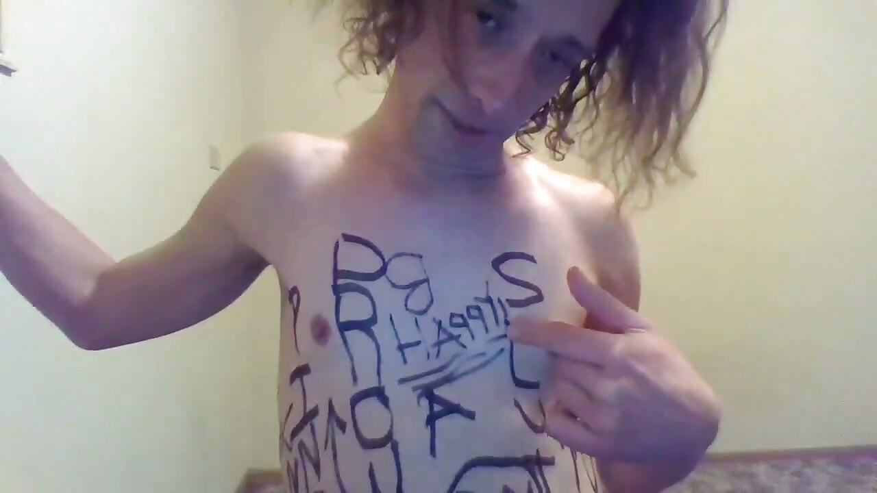 Degrading and Sex Pride Writings on My Nude Body
