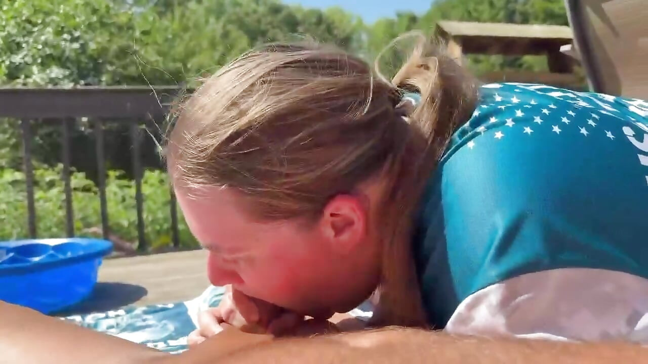 Pleasing Daddy outside