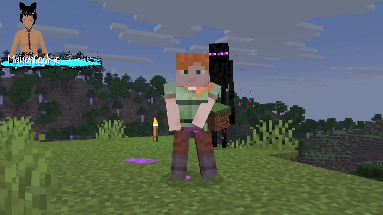 Minecraft mod Necessidades da Natureza - Steve e Alex se masturbando e mostrando algumas características! Como porra!