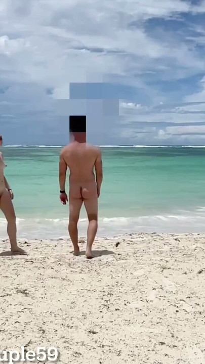 Wife fucks a random fit guy on nudist beach while hubby is recording, Slut wife getting fucked on nudist beach by stranger, | Clip 2