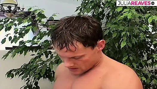 Blondes sucks lovers ass and cock then bends over for an anal hard fuck