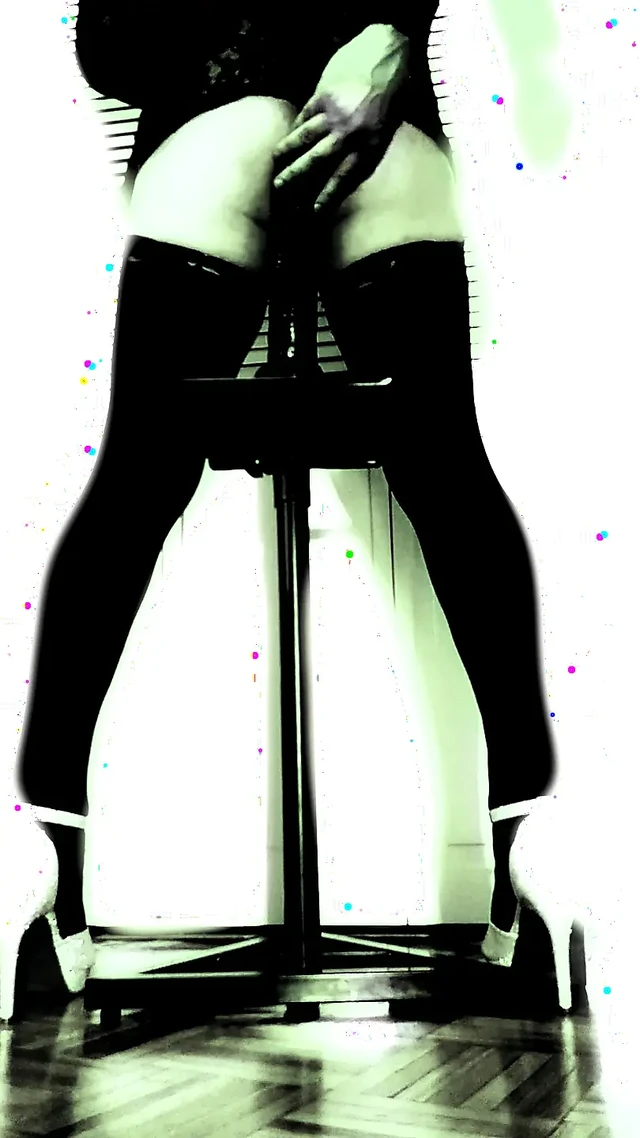 Brazilian Sissy Slut Impaled on 15" Monster Black Cock