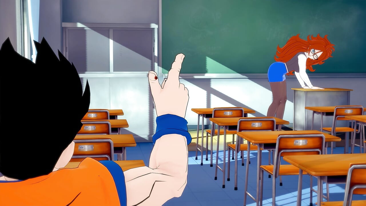 Tichar Android 21 ki kaksha men gohan ke saath chudaee - DragonBall Zex shrrinkhla