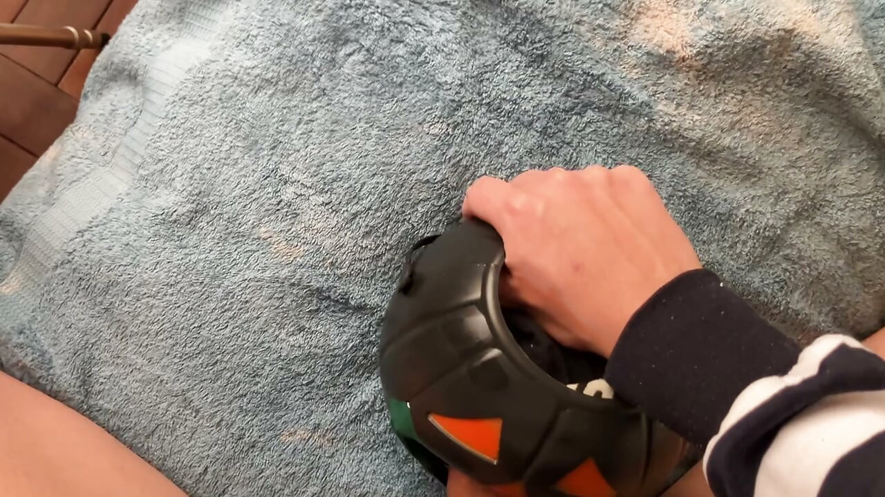 having sex with a halloween pumpkin