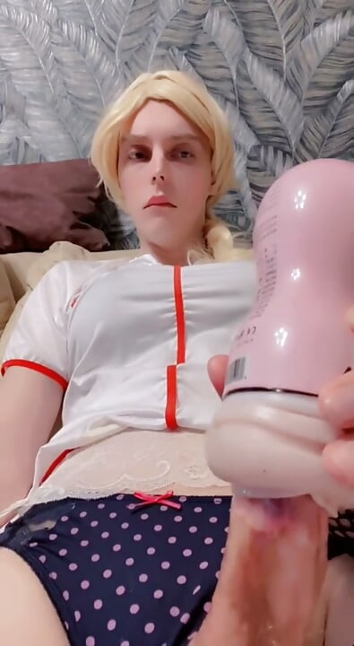 Underfucked nurse with girldick
