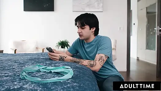 ADULT TIME - Suspicious Boy Discovers New Stepmom Ryan Keely Is A Gold Digger! She Keeps Him Quiet