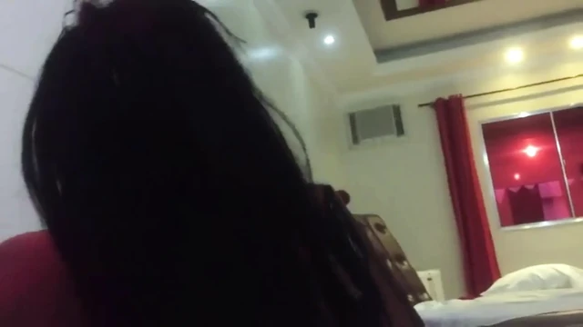 Eating brunette's big ass in the bathtub
