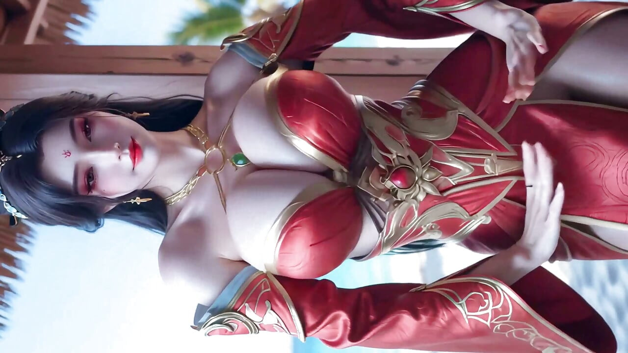 Beautiful ancient girl and her breathtaking dance AI