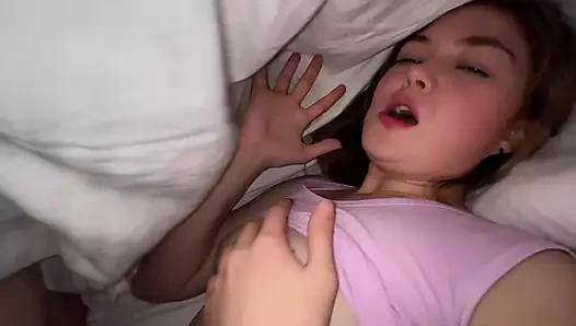 CUTE TEEN CUMS NON STOP AND GETS A CREAMPIE