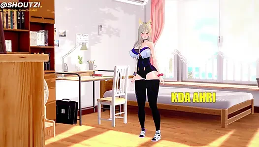 Ahri Kda Dari Lol Menggunakan Kakinya Dan Menunjukkan Kepada Anda Bahwa Dia Mendominasi Anda Dengan Membuat Anda Seperti Amazon!