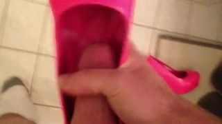 Slutty Pink Wedges Fucked and Cummed