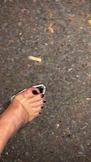 Public Park with Cock Pump  Nipple Suckers & clear Stilettos