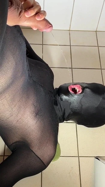 Captivating moment from "Piss drinking slave drinks his own urine"