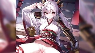 Anime giapponese sesso con una ragazza samurai