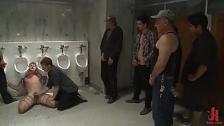 Dakota Wolfe Humiliated and Gang Fucked in the Bathroom