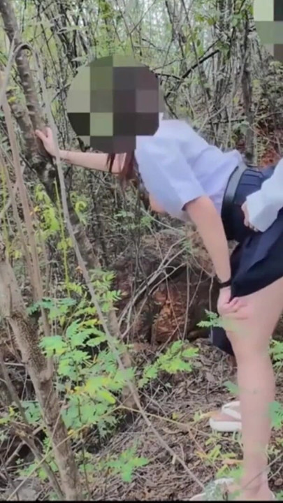 A Horny Thai School Girl Gets Fucked Deep in the Forest. | Clip 1